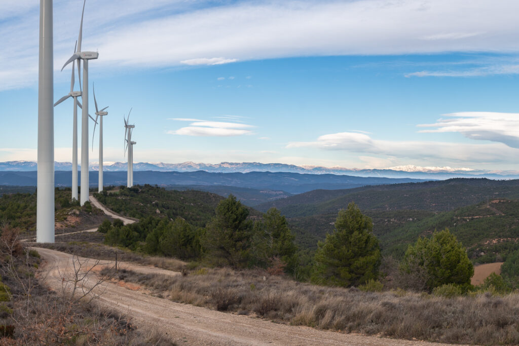 Wiatraki na Serra de Rubió.